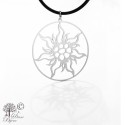 Stainless steel pendant Edelweiss