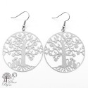 Earring Tree of life stainless steel