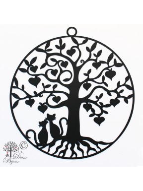 Decoration Tree of life stainless steel black coating 240mm