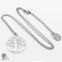 Stainless steel Pendant Tree of life 23mm + Chain 