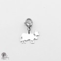 Stainless steel mini pendant cow 11mm