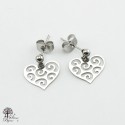 Mini stainless steel Earrings heart 11mm