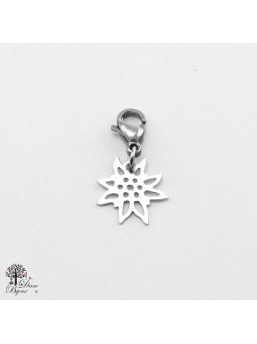 Stainless steel mini pendant Edelweiss 11mm