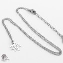 Stainless steel mini Pendant Edelweiss + Chain 11mm