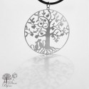Stainless steel pendant Tree of life 38mm